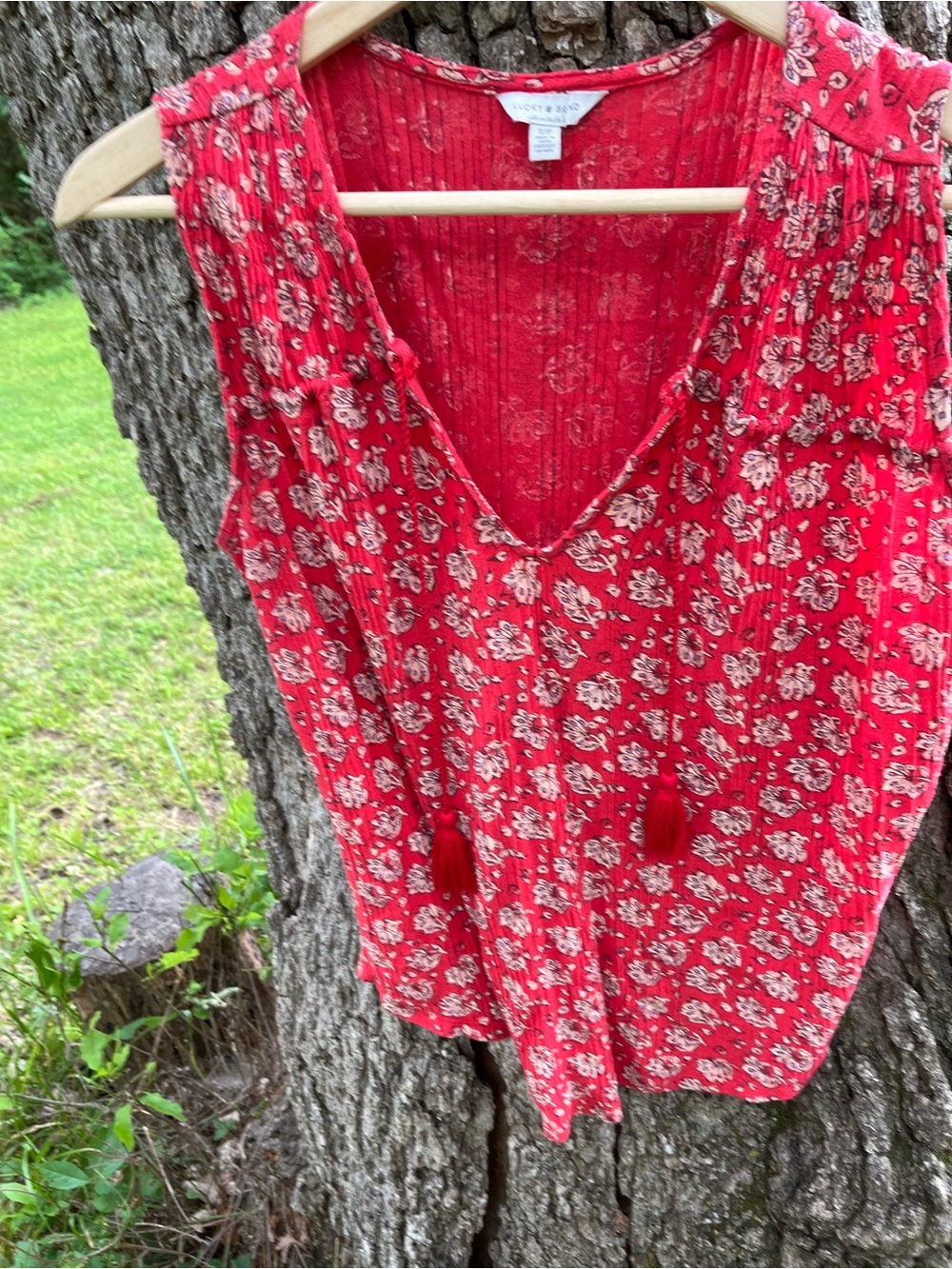 ⭐️Lucky Brand Floral Sleeveless Blouse in size S